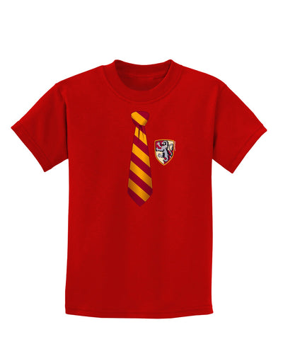 Wizard Tie Red and Yellow Childrens Dark T-Shirt-Childrens T-Shirt-TooLoud-Red-X-Small-Davson Sales