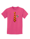 Wizard Tie Red and Yellow Childrens Dark T-Shirt-Childrens T-Shirt-TooLoud-Sangria-X-Small-Davson Sales