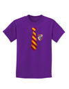 Wizard Tie Red and Yellow Childrens Dark T-Shirt-Childrens T-Shirt-TooLoud-Purple-X-Small-Davson Sales