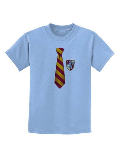 Wizard Tie Red and Yellow Childrens T-Shirt-Childrens T-Shirt-TooLoud-Light-Blue-X-Small-Davson Sales