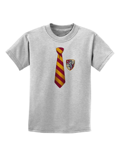 Wizard Tie Red and Yellow Childrens T-Shirt-Childrens T-Shirt-TooLoud-AshGray-X-Small-Davson Sales