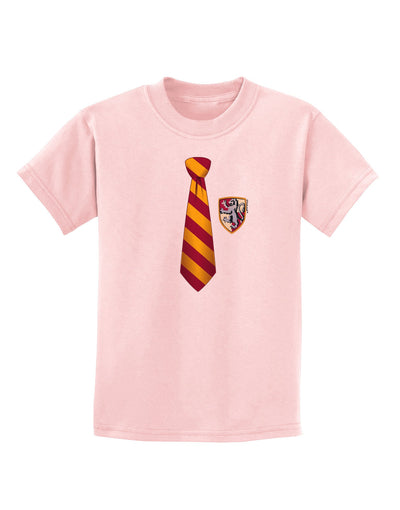 Wizard Tie Red and Yellow Childrens T-Shirt-Childrens T-Shirt-TooLoud-PalePink-X-Small-Davson Sales