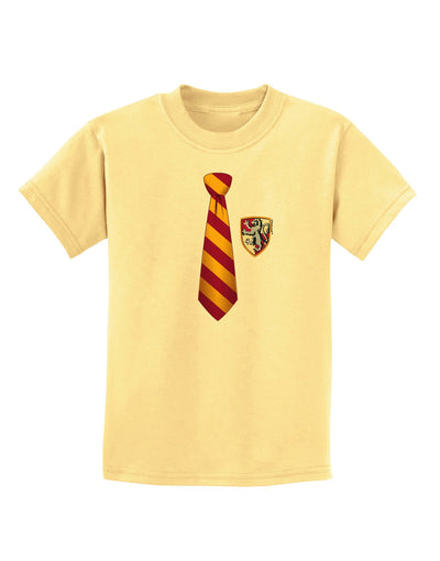 Wizard Tie Red and Yellow Childrens T-Shirt-Childrens T-Shirt-TooLoud-Daffodil-Yellow-X-Small-Davson Sales