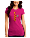 Wizard Tie Red and Yellow Juniors Petite Crew Dark T-Shirt-T-Shirts Juniors Tops-TooLoud-Hot-Pink-Juniors Fitted Small-Davson Sales