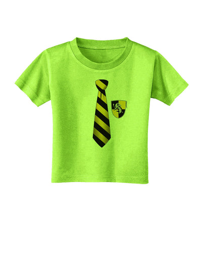 Wizard Tie Yellow and Black Toddler T-Shirt-Toddler T-Shirt-TooLoud-Lime-Green-2T-Davson Sales