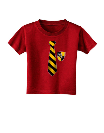 Wizard Tie Yellow and Black Toddler T-Shirt Dark-Toddler T-Shirt-TooLoud-Red-2T-Davson Sales