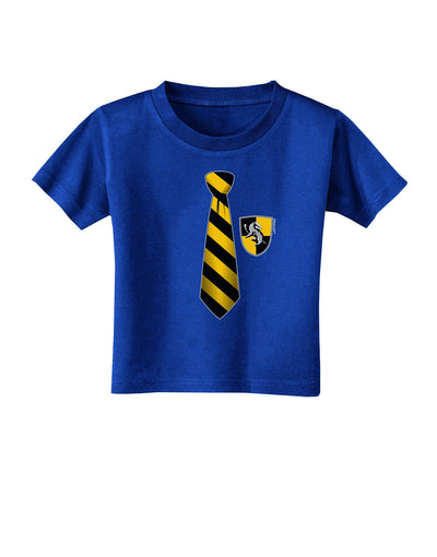 Wizard Tie Yellow and Black Toddler T-Shirt Dark-Toddler T-Shirt-TooLoud-Royal-Blue-2T-Davson Sales