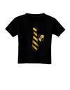 Wizard Tie Yellow and Black Toddler T-Shirt Dark-Toddler T-Shirt-TooLoud-Black-2T-Davson Sales