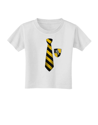 Wizard Tie Yellow and Black Toddler T-Shirt-Toddler T-Shirt-TooLoud-White-2T-Davson Sales