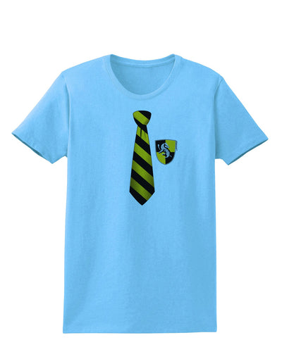 Wizard Tie Yellow and Black Womens T-Shirt-Womens T-Shirt-TooLoud-Aquatic-Blue-X-Small-Davson Sales