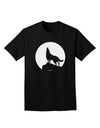 Wolf Howling at the Moon - Design #1 Adult Dark T-Shirt by TooLoud-Mens T-Shirt-TooLoud-Black-Small-Davson Sales