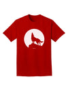 Wolf Howling at the Moon - Design #1 Adult Dark T-Shirt by TooLoud-Mens T-Shirt-TooLoud-Red-Small-Davson Sales