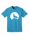 Wolf Howling at the Moon - Design #1 Adult Dark T-Shirt by TooLoud-Mens T-Shirt-TooLoud-Turquoise-Small-Davson Sales