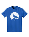 Wolf Howling at the Moon - Design #1 Adult Dark T-Shirt by TooLoud-Mens T-Shirt-TooLoud-Royal-Blue-Small-Davson Sales