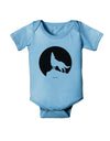 Wolf Howling at the Moon - Design #1 Baby Romper Bodysuit by TooLoud-Baby Romper-TooLoud-Light-Blue-06-Months-Davson Sales