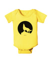 Wolf Howling at the Moon - Design #1 Baby Romper Bodysuit by TooLoud-Baby Romper-TooLoud-Yellow-06-Months-Davson Sales