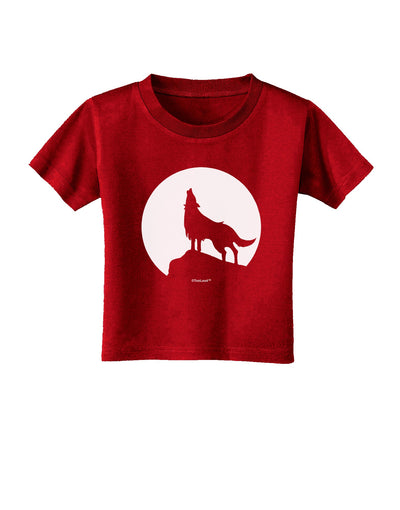 Wolf Howling at the Moon - Design #1 Toddler T-Shirt Dark by TooLoud-Toddler T-Shirt-TooLoud-Clover-Green-2T-Davson Sales