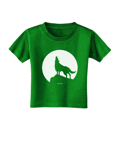 Wolf Howling at the Moon - Design #1 Toddler T-Shirt Dark by TooLoud-Toddler T-Shirt-TooLoud-Royal-Blue-2T-Davson Sales