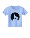 Wolf Howling at the Moon - Design #1 Toddler T-Shirt by TooLoud-Toddler T-Shirt-TooLoud-Aquatic-Blue-2T-Davson Sales