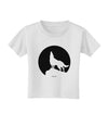 Wolf Howling at the Moon - Design #1 Toddler T-Shirt by TooLoud-Toddler T-Shirt-TooLoud-White-2T-Davson Sales