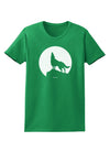 Wolf Howling at the Moon - Design #1 Womens Dark T-Shirt by TooLoud-Womens T-Shirt-TooLoud-Kelly-Green-X-Small-Davson Sales