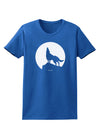 Wolf Howling at the Moon - Design #1 Womens Dark T-Shirt by TooLoud-Womens T-Shirt-TooLoud-Royal-Blue-X-Small-Davson Sales