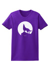 Wolf Howling at the Moon - Design #1 Womens Dark T-Shirt by TooLoud-Womens T-Shirt-TooLoud-Purple-X-Small-Davson Sales