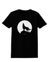 Wolf Howling at the Moon - Design #1 Womens Dark T-Shirt by TooLoud-Womens T-Shirt-TooLoud-Black-X-Small-Davson Sales