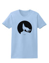 Wolf Howling at the Moon - Design #1 Womens T-Shirt by TooLoud-Womens T-Shirt-TooLoud-Light-Blue-X-Small-Davson Sales