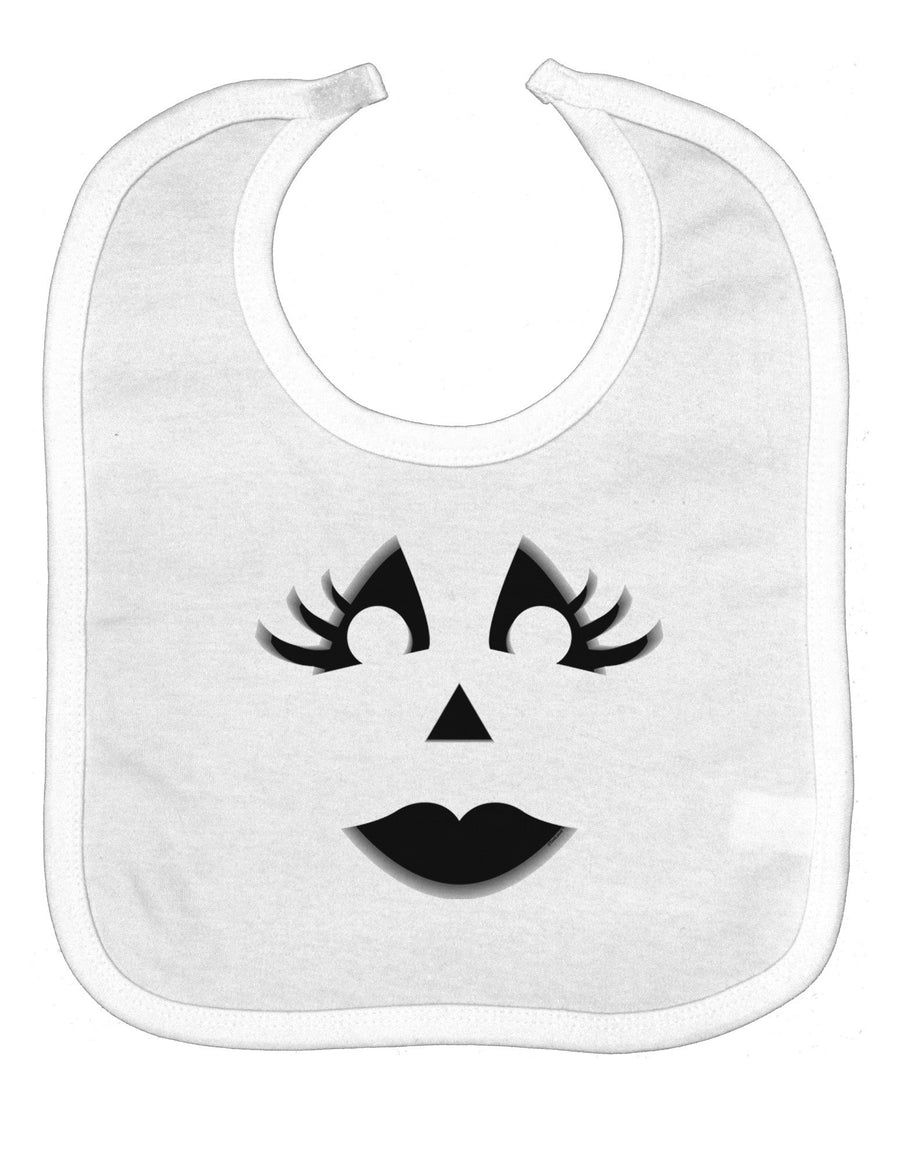 Woman Jack O Lantern Pumpkin Face Baby Bib