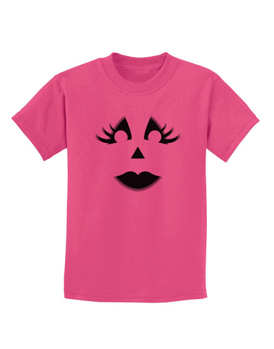 Woman Jack O Lantern Pumpkin Face Childrens T-Shirt-Childrens T-Shirt-TooLoud-Sangria-X-Small-Davson Sales