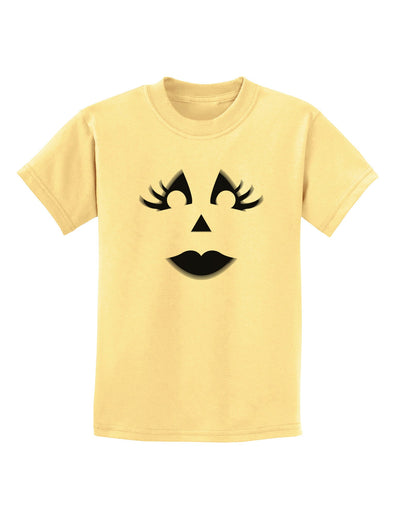 Woman Jack O Lantern Pumpkin Face Childrens T-Shirt-Childrens T-Shirt-TooLoud-Daffodil-Yellow-X-Small-Davson Sales