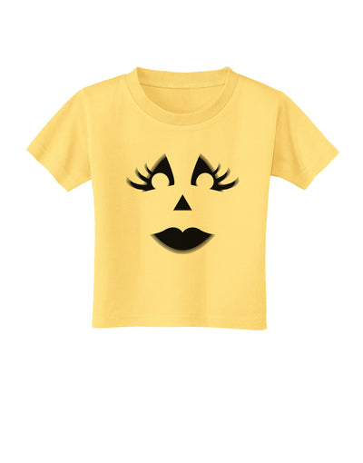 Woman Jack O Lantern Pumpkin Face Toddler T-Shirt-Toddler T-Shirt-TooLoud-Daffodil-Yellow-2T-Davson Sales