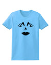 Woman Jack O Lantern Pumpkin Face Womens T-Shirt-Womens T-Shirt-TooLoud-Aquatic-Blue-X-Small-Davson Sales