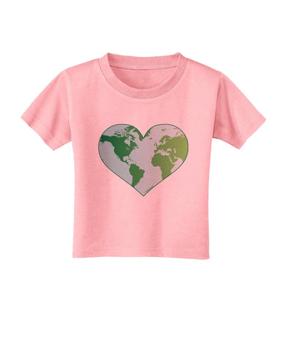 World Globe Heart Toddler T-Shirt-Toddler T-Shirt-TooLoud-Candy-Pink-2T-Davson Sales