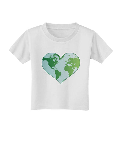 World Globe Heart Toddler T-Shirt-Toddler T-Shirt-TooLoud-White-2T-Davson Sales
