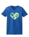 World Globe Heart Womens Dark T-Shirt-TooLoud-Royal-Blue-X-Small-Davson Sales