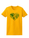 World Globe Heart Womens T-Shirt-Womens T-Shirt-TooLoud-Gold-X-Small-Davson Sales