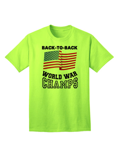 World War Champions Adult T-Shirt - Commemorating Historical Triumphs-Mens T-shirts-TooLoud-Neon-Green-Small-Davson Sales