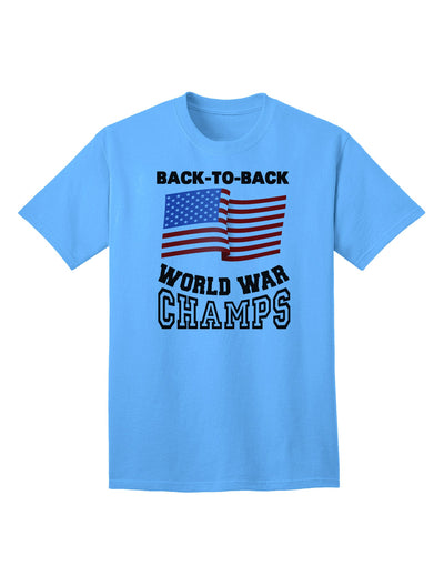 World War Champions Adult T-Shirt - Commemorating Historical Triumphs-Mens T-shirts-TooLoud-Aquatic-Blue-Small-Davson Sales