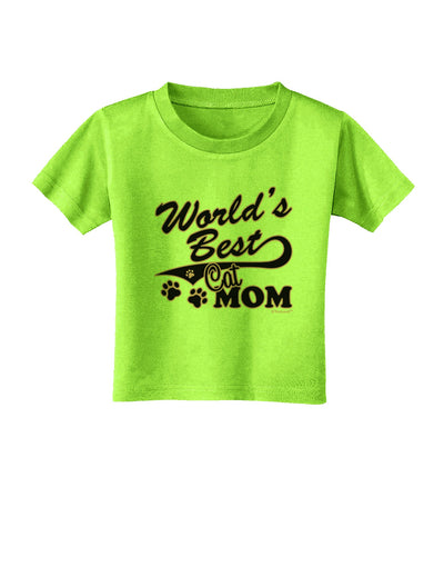 World's Best Cat Mom Toddler T-Shirt by TooLoud-Toddler T-Shirt-TooLoud-Lime-Green-2T-Davson Sales