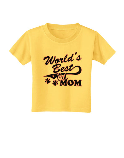 World's Best Cat Mom Toddler T-Shirt by TooLoud-Toddler T-Shirt-TooLoud-Yellow-2T-Davson Sales