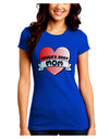 World's Best Mom - Heart Banner Design Juniors Crew Dark T-Shirt by TooLoud-T-Shirts Juniors Tops-TooLoud-Royal-Blue-Juniors Fitted Small-Davson Sales