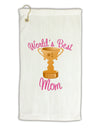 World's Best Mom - Number One Trophy Micro Terry Gromet Golf Towel 16 x 25 inch by TooLoud-Golf Towel-TooLoud-White-Davson Sales