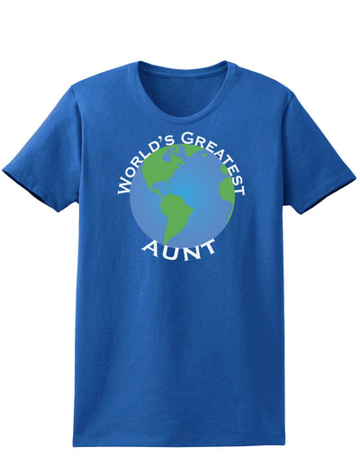 World's Greateest Aunt Womens Dark T-Shirt-TooLoud-Royal-Blue-X-Small-Davson Sales