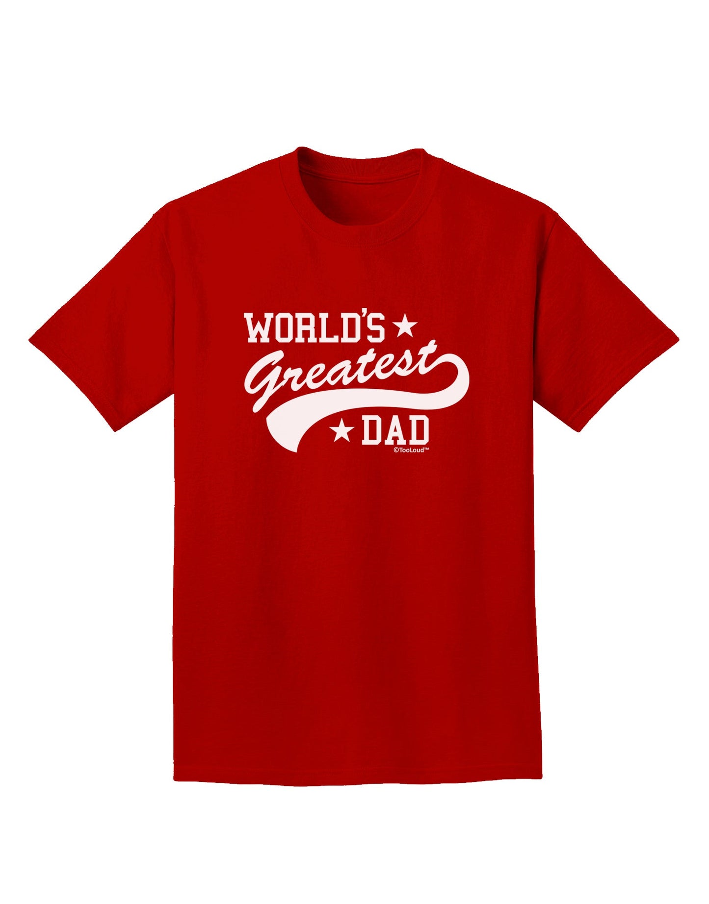 World's Greatest Dad - Sport Style Adult Dark T-Shirt by TooLoud-Mens T-Shirt-TooLoud-Red-Small-Davson Sales