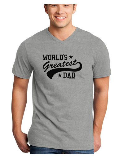 World's Greatest Dad - Sport Style Adult V-Neck T-shirt by TooLoud-Mens V-Neck T-Shirt-TooLoud-HeatherGray-Small-Davson Sales