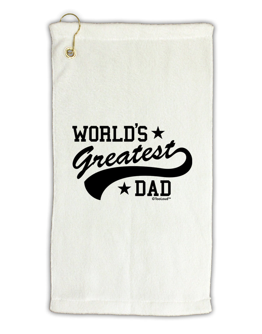 World's Greatest Dad - Sport Style Micro Terry Gromet Golf Towel 16 x 25 inch by TooLoud-Golf Towel-TooLoud-White-Davson Sales