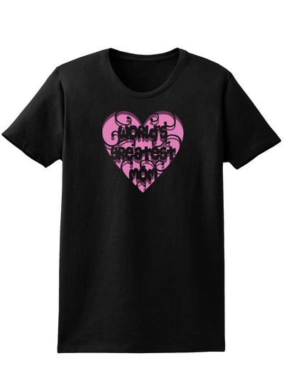 World's Greatest Mom Heart Womens Dark T-Shirt-TooLoud-Black-X-Small-Davson Sales