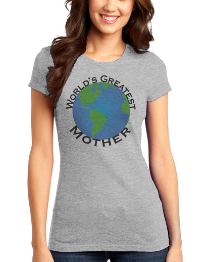 World's Greatest Mother Juniors T-Shirt-Womens Juniors T-Shirt-TooLoud-Heather-Gray-Small-Davson Sales